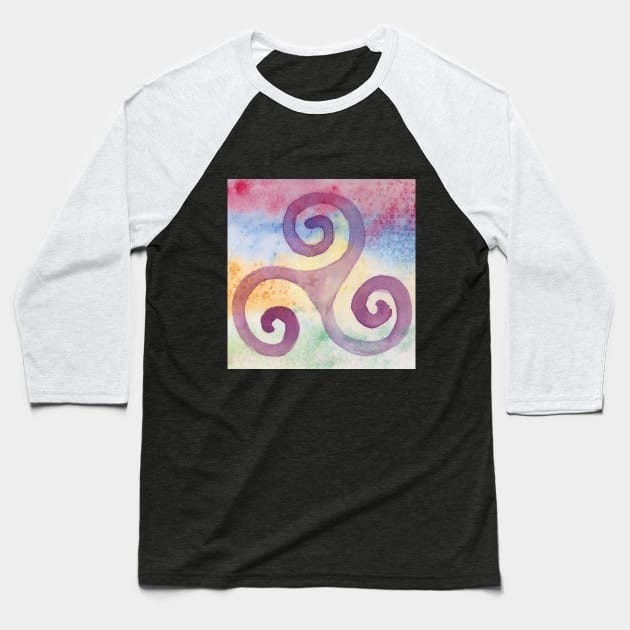 Triskelion Baseball T-Shirt by lindaursin